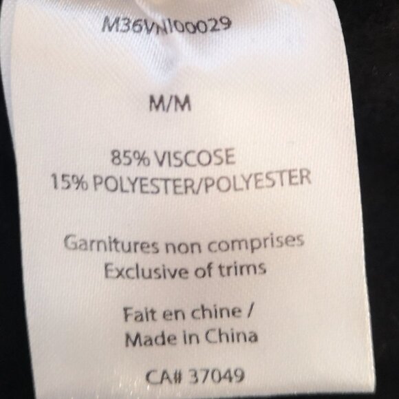 NWT Marie Claire Ladies Black Cowl Neck Long Sleeves Fleece Lined Top - Picture 7 of 11